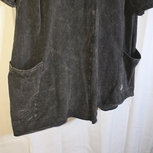 Free People FP Movement Romper Size Small Hot Shot Tee Washed Black Oversized - Picture 5 of 13